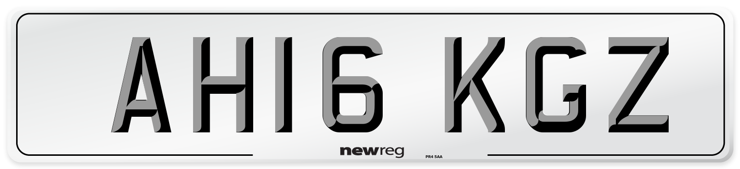 AH16 KGZ Number Plate from New Reg